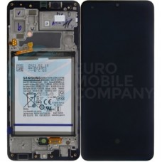Samsung Galaxy A32 4G 2021 SM-A325 (GH82-25611A/GH82-25612A) Display Compleet Met Batterij - Zwart